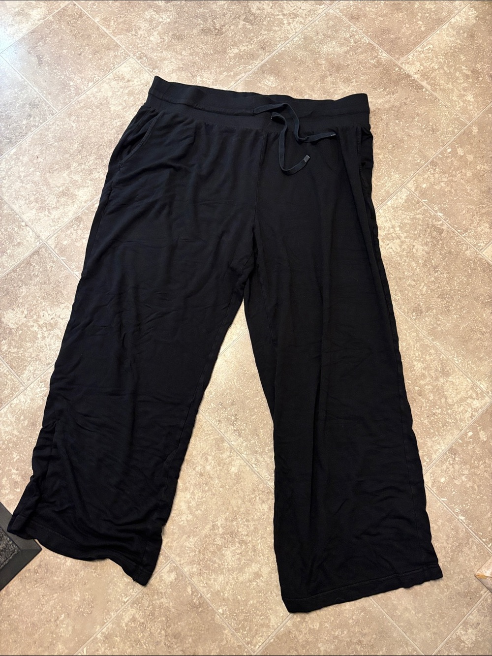 Terra & Sky Black Elastic Waist Pants